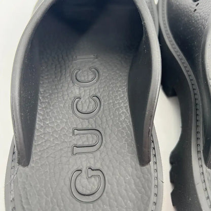 Gucci Elea Plateau Mules aus perforiertem Gummi / ungetragen Gucci