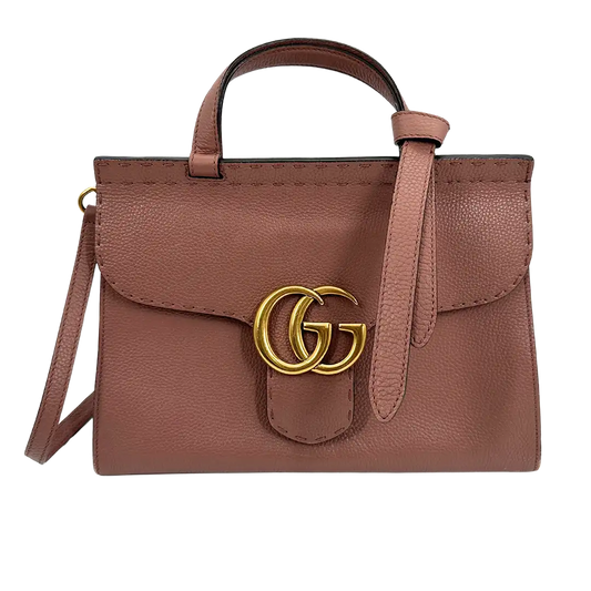 Gucci GG Marmont Top Handle Bag altrosa / braun / gut Gucci