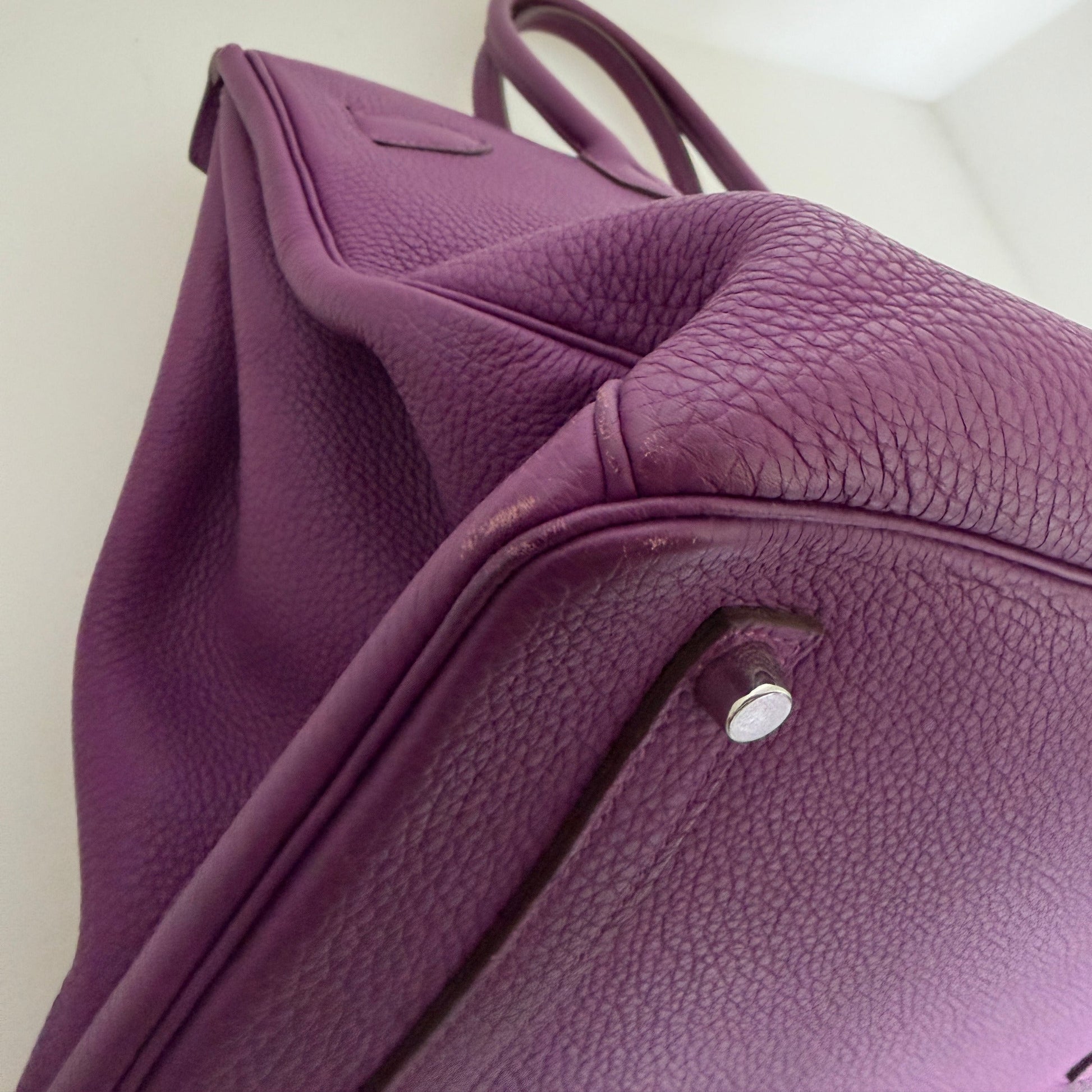 ANGEBOT DER WOCHE Hermès Birkin Bag 35 Togo Leder lila Palladium Hardware 2014 / sehr gut Hermès