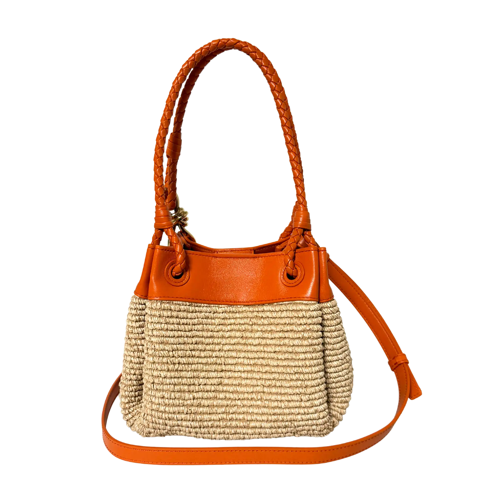 Bottega Veneta kleine Parachute Schultertasche aus Raffiabast 2025 / neuwertig Bottega Veneta