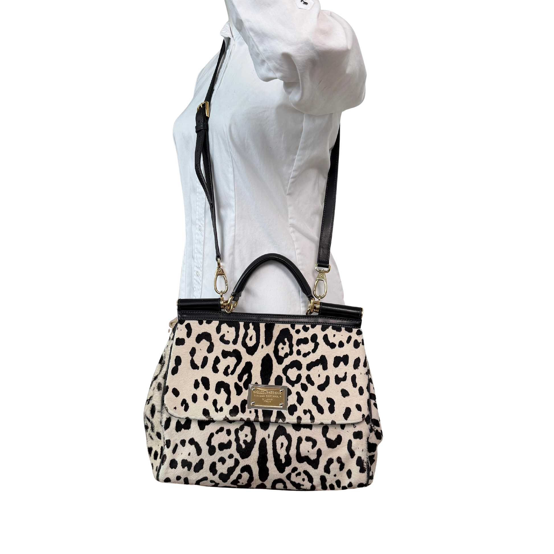 Dolce & Gabbana Miss Sicily Leopard Muster Pferdehaar / gut Dolce & Gabbana