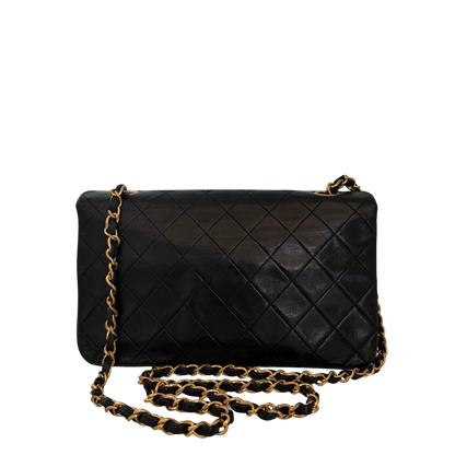 Chanel Timeless Single Flap Small Lammleder Schwarz / gut Chanel