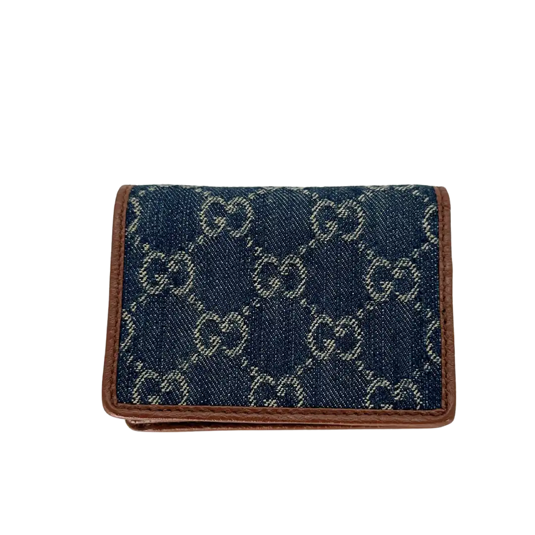 ucci GG Denim Horsebit 1955 Wallet Geldbörse / ungetragen Gucci