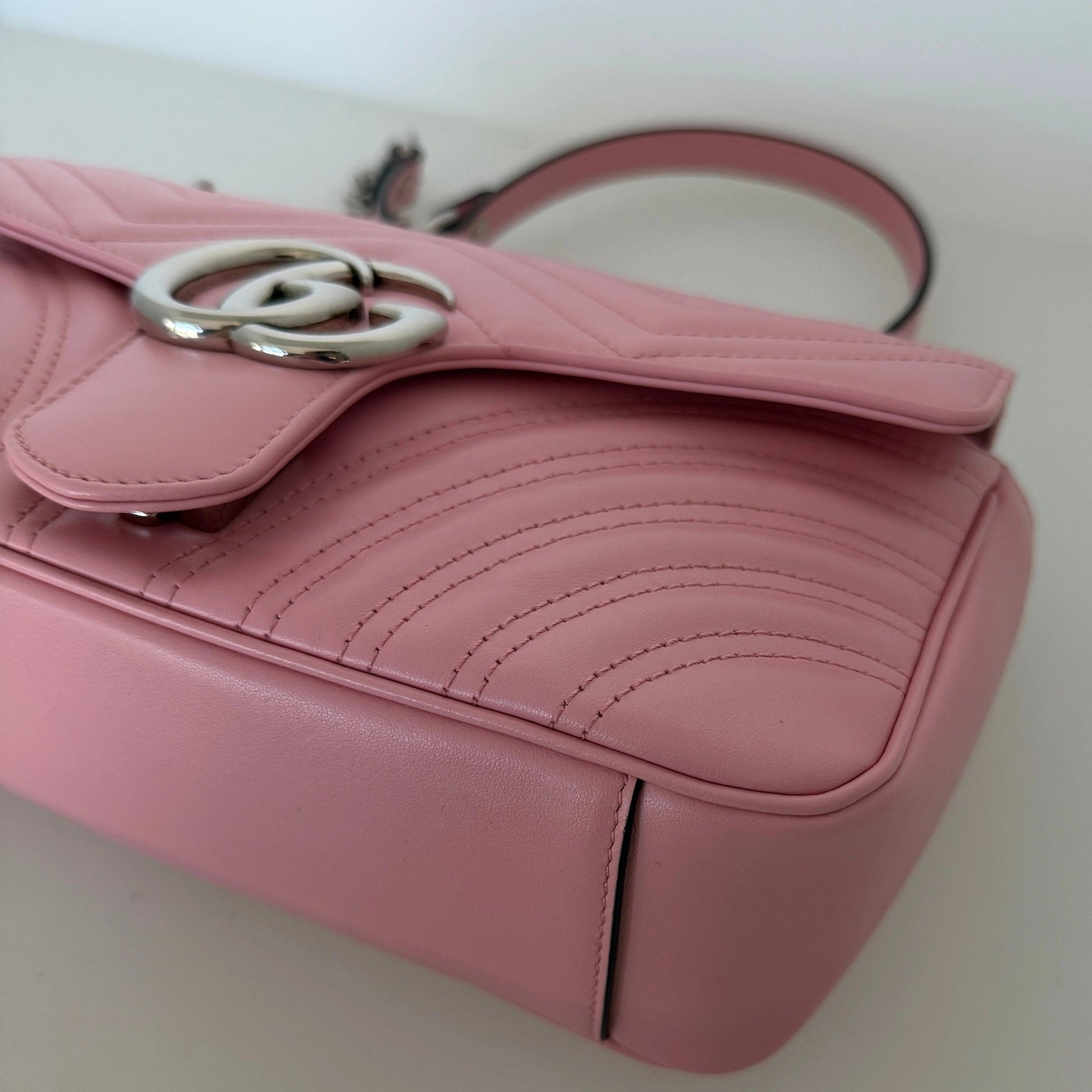Gucci GG Marmont Small pink silber Hardware / neuwertig Gucci