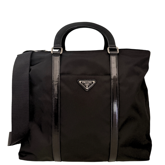 Prada Tessuto Satchel 2 Wege Tasche Nylon / sehr gut Prada