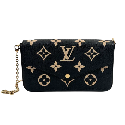 Louis Vuitton Félicie Pochette Monogram Empreinte Leder Bicolor M80482 Fullset / sehr gut Louis Vuitton