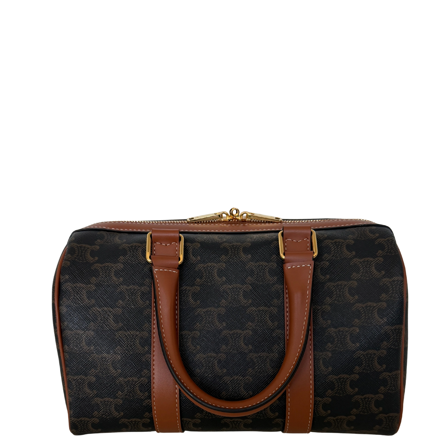 Celine mittelgroße Boston Bag aus Triomphe Canvas Fullset / neuwertig CELINE