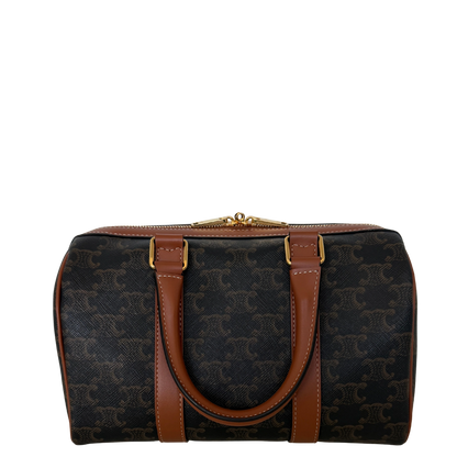 Celine mittelgroße Boston Bag aus Triomphe Canvas Fullset / neuwertig CELINE