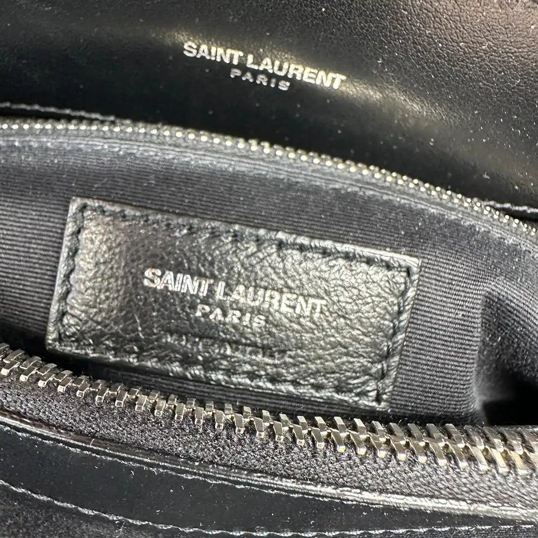 Saint Laurent YSL LouLou Medium Leder schwarz silberne Hardware / sehr gut Saint Laurent