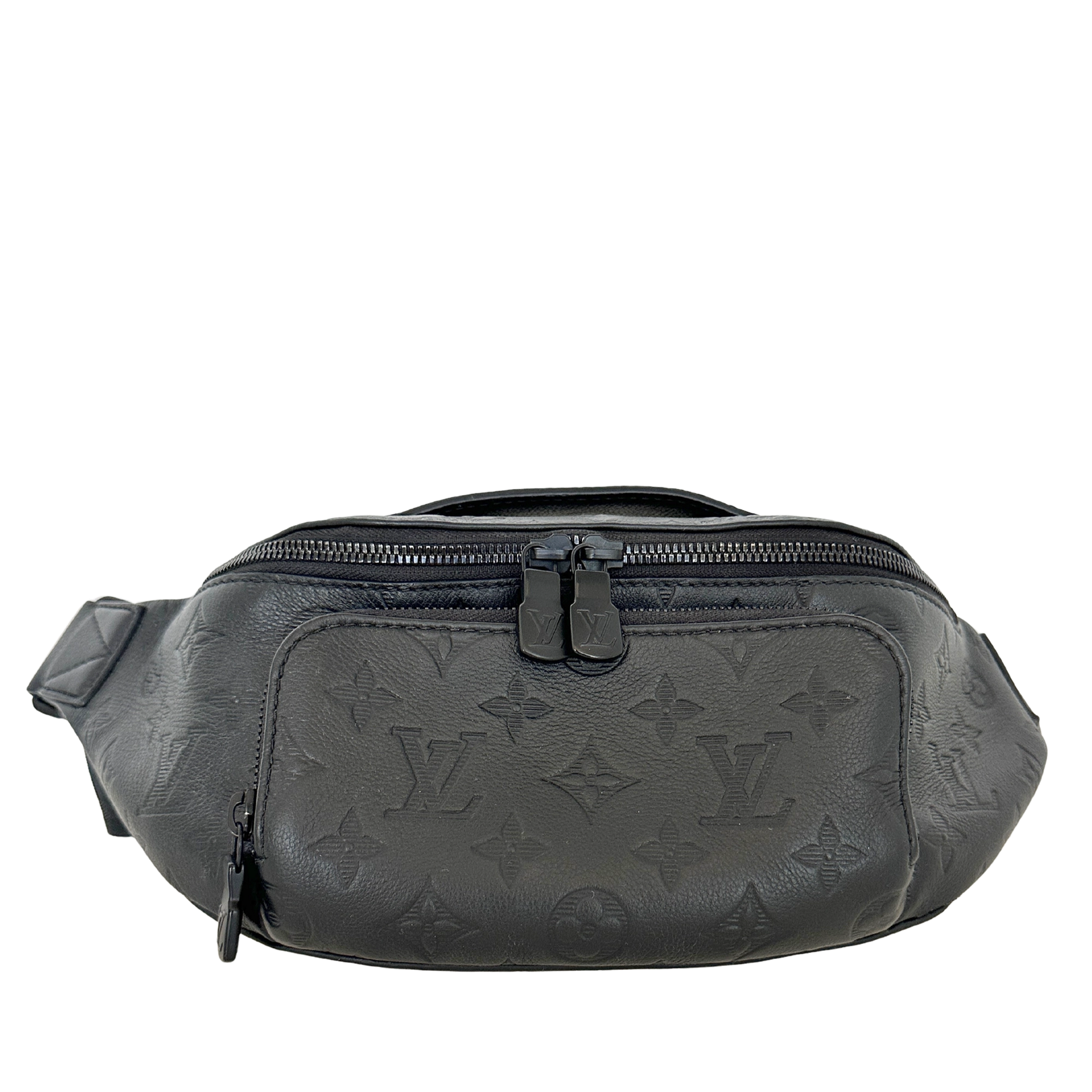 Louis Vuitton Rush Bumbag Monogram Shadow Leder schwarz Fullset / sehr gut Louis Vuitton