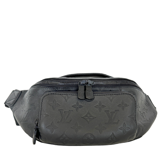 Louis Vuitton Rush Bumbag Monogram Shadow Leder schwarz Fullset / sehr gut Louis Vuitton