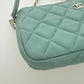 Chanel Double Zip Wallet on Chain light blue 2020 / sehr gut Echtheitscheck