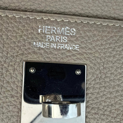 Hermès Kelly 35 Togo Leder Gris Tourterelle / sehr gut Echtheitscheck