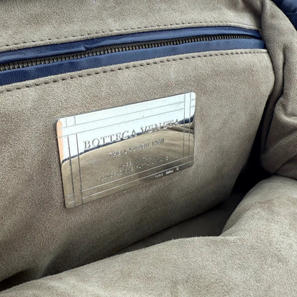 Bottega Veneta The Lauren 1980 Clutch Nappa Intrecciato dunkelblau / sehr gut Bottega Veneta