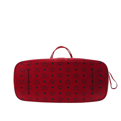 MCM Liz Wendeshopper Large rot mit großer abnehmbarer Pouch 2025 / ungetragen MCM