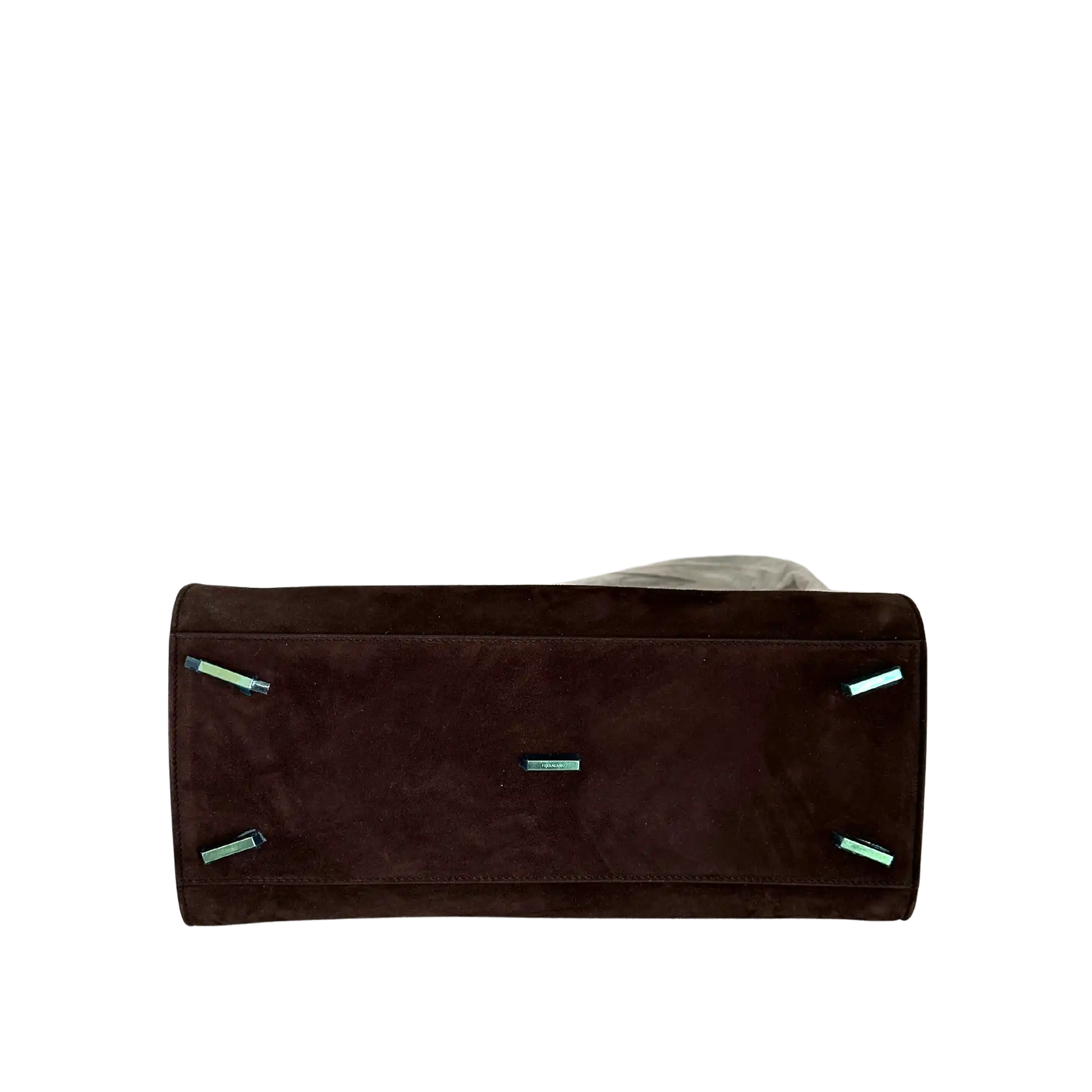Ferragamo Hug mittelgroße Tote aus Veloursleder braun / ungetragen Salvatore Ferragamo