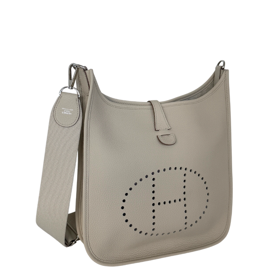 Hermès Evelyne III 29 Clemence Leder béton Paladium Hardware Fullset  2024/ neuwertig Hermès