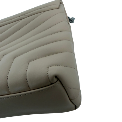 Saint Laurent YSL LouLou Medium Leder beige silber Hardware / sehr gut Saint Laurent
