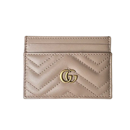 Gucci GG Marmont Kalbsleder Kartenetui Cardholder  poudre / neu Gucci