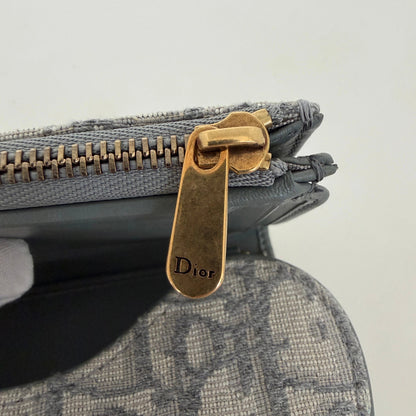 Dior Saddle Lotus Geldbörse Oblique Jacquard grau / sehr gut Dior