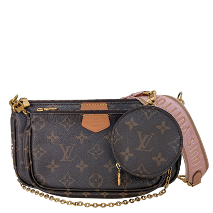 Louis Vuitton Multi Pochette Accessoires Monogram Canvas Rose Clair / sehr gut Louis Vuitton