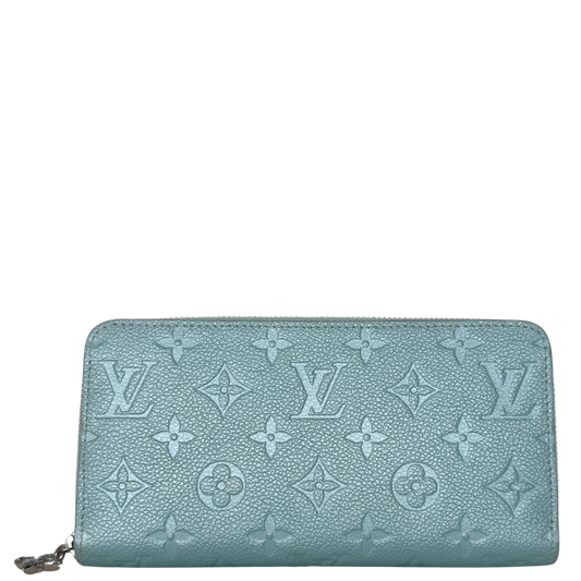 Louis Vuitton Zippy Shimmery Empreinte Monogram M12680 Azul Frost Fullset / neuwertig Louis Vuitton
