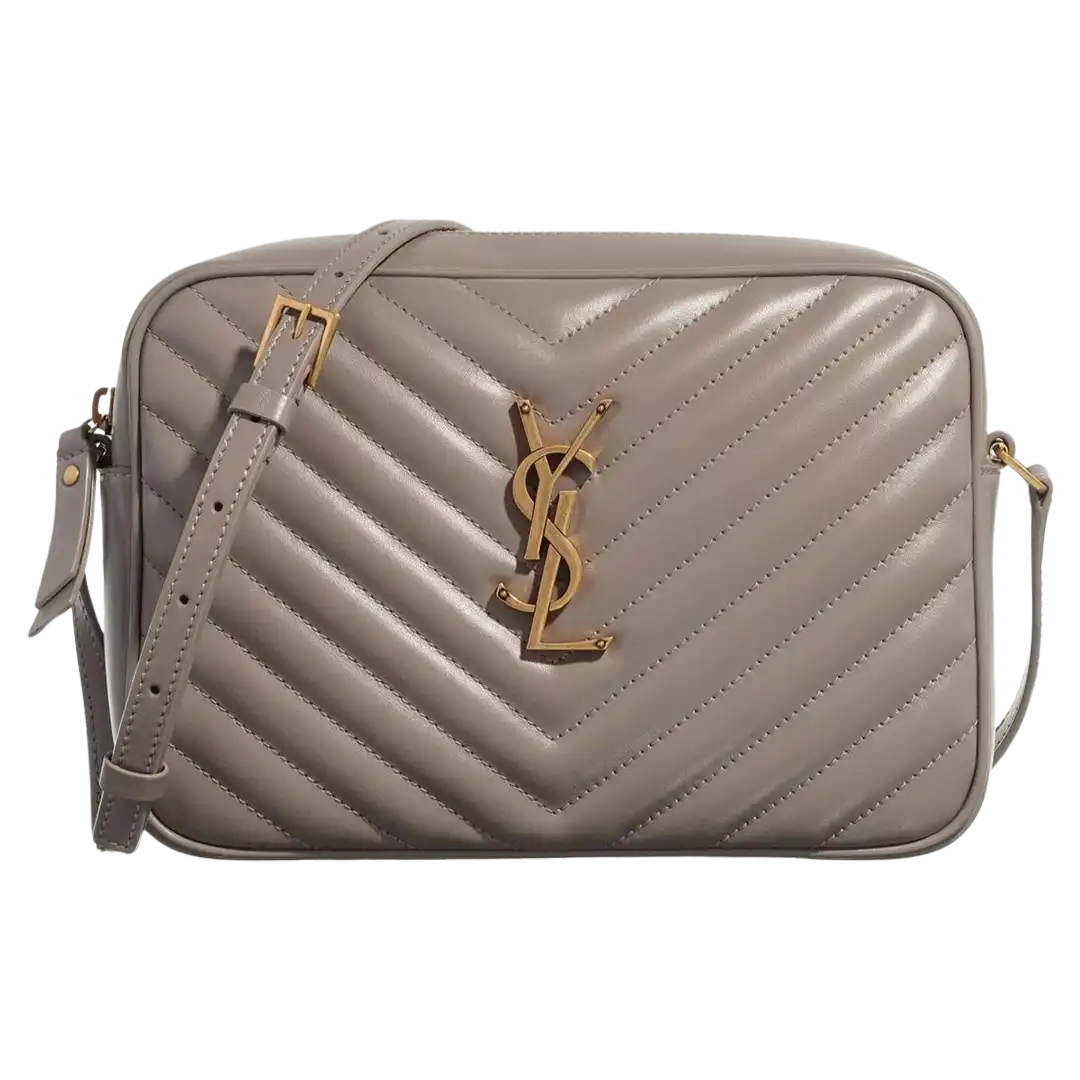 Saint Laurent YSL Lou Crossbody Tasche grau-braun / neuwertig