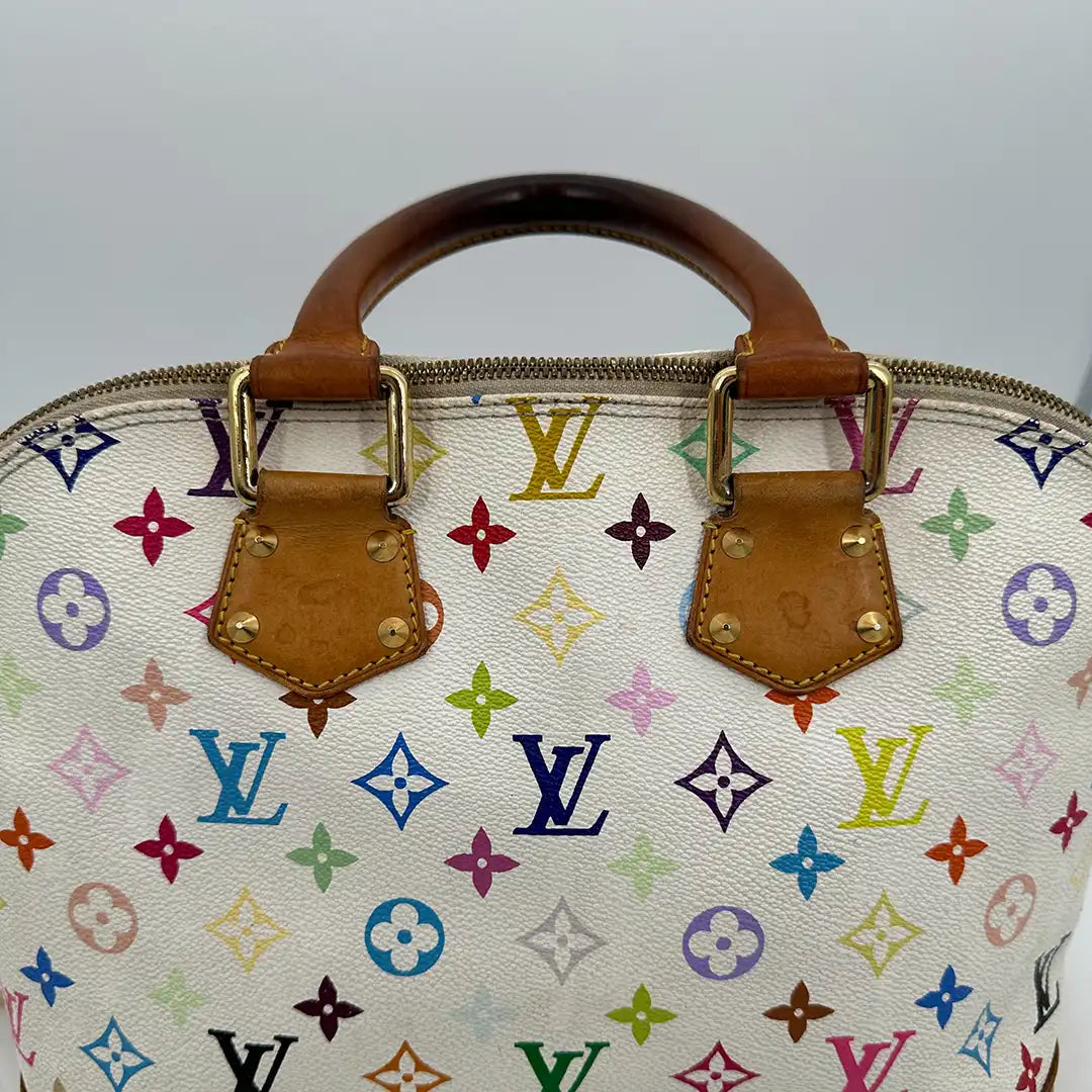 Louis Vuitton Takashi Murakami Alma PM Multicolor White / akzeptabel Louis Vuitton