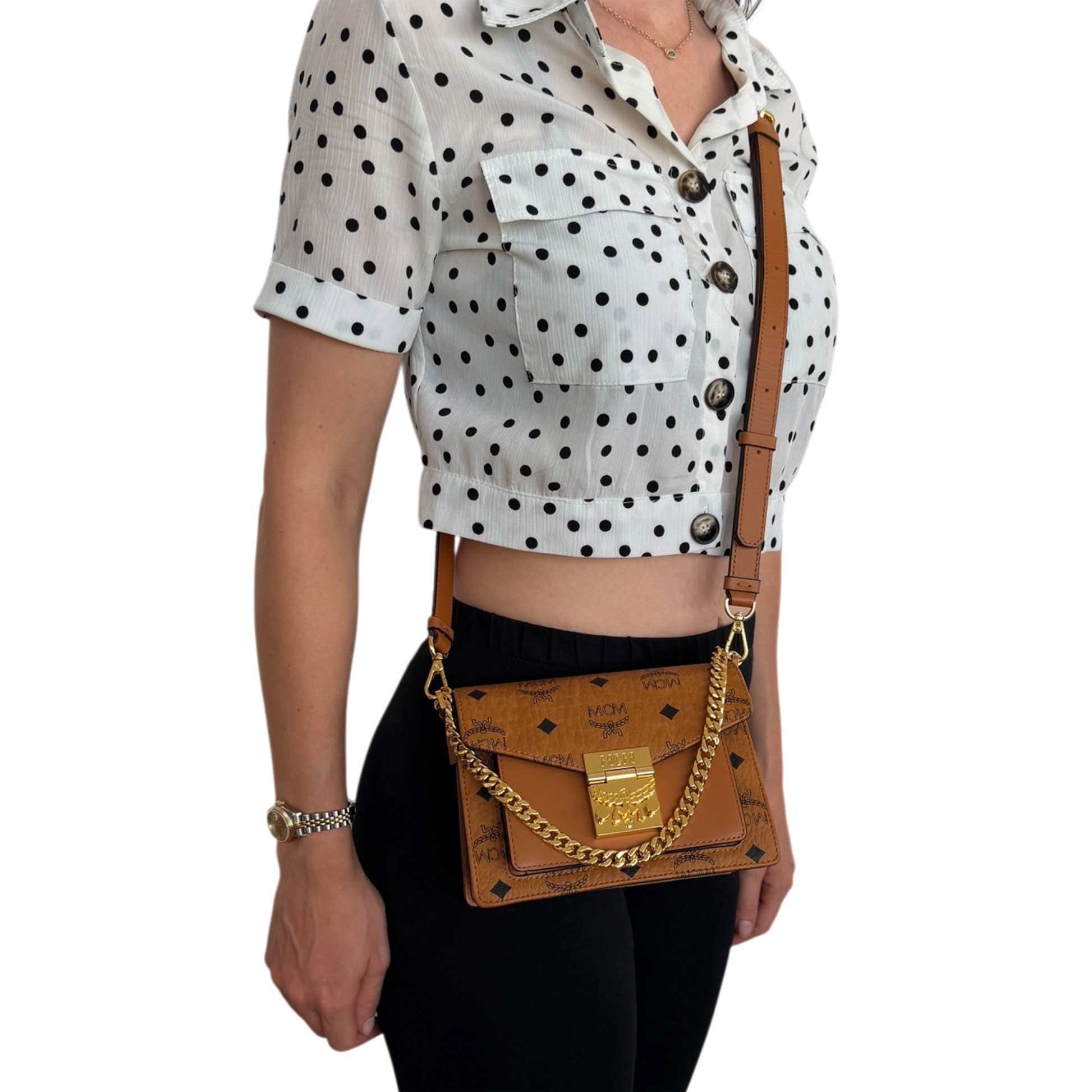 MCM Patricia Crossbody-Tasche in Visetos / neuwertig MCM