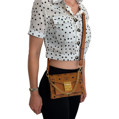 MCM Patricia Crossbody-Tasche in Visetos / neuwertig MCM