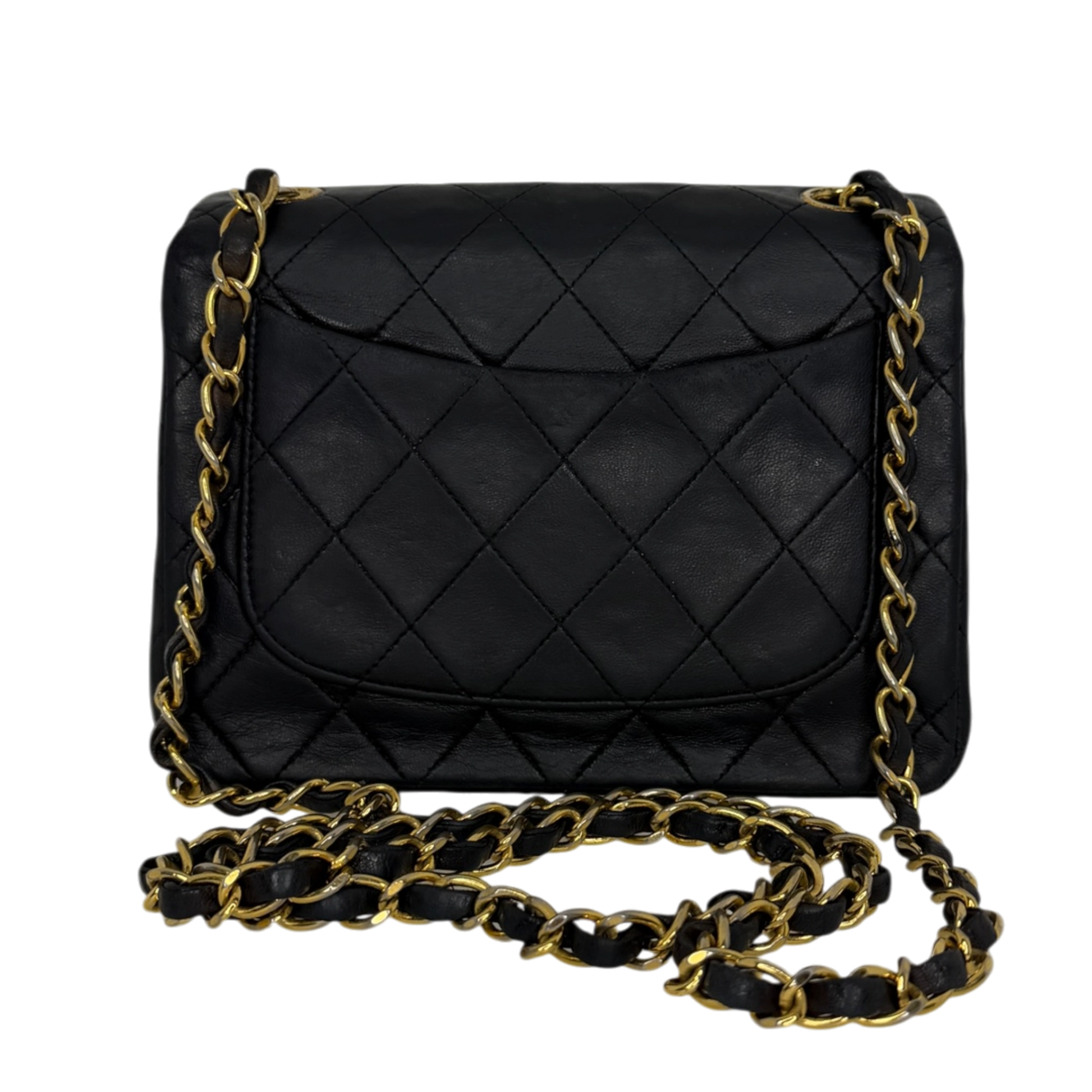 Chanel Timeless Mini Classic Flap schwarz GHW Vintage / gut Chanel