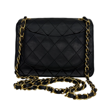 Chanel Timeless Mini Classic Flap schwarz GHW Vintage / gut Chanel