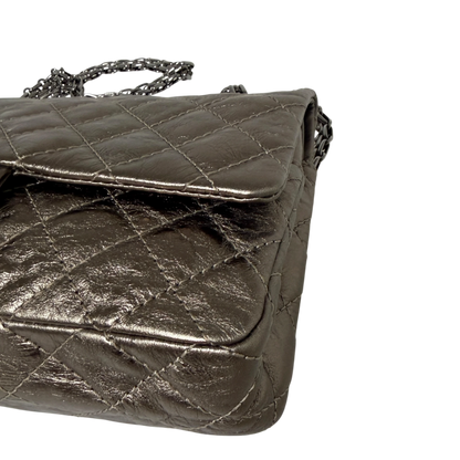 Chanel 2.55 Reissue 224 Classic Double Flap Bag Metallic Bronze / sehr gut Chanel