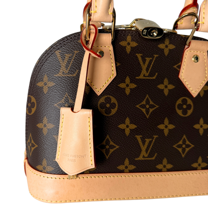 Louis Vuitton Alma BB Monogram Canvas Braun Fullset / sehr gut
