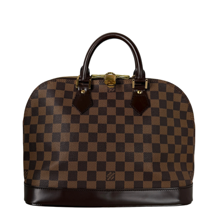 Louis Vuitton Alma PM Damier Ebène Canvas Brown Gold