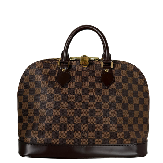 Louis Vuitton Alma PM Damier Ebène Canvas Brown Gold