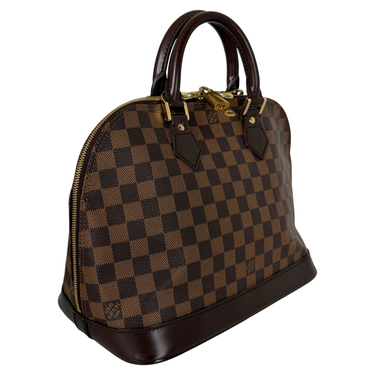 Louis Vuitton Alma PM Damier Ebène Canvas Brown Gold