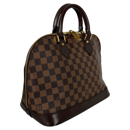 Louis Vuitton Alma PM Damier Ebène Canvas Brown Gold