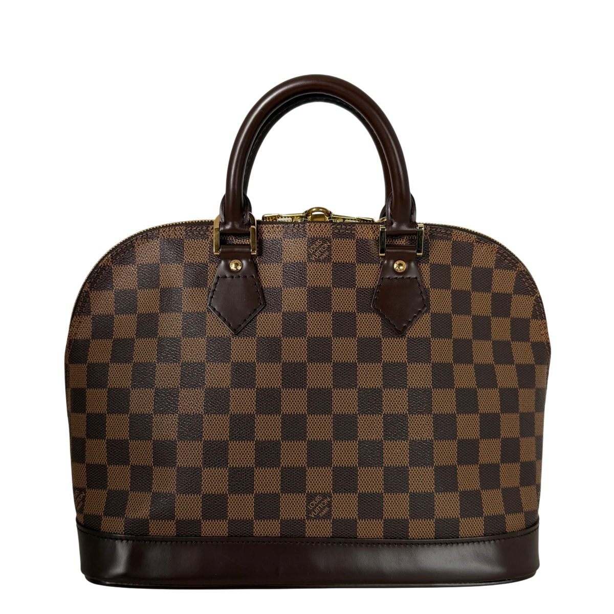 Louis Vuitton Alma PM Damier Ebène Canvas Brown Gold