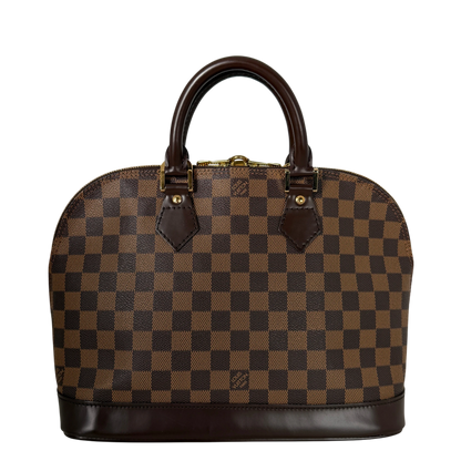 Louis Vuitton Alma PM Damier Ebène Canvas Brown Gold