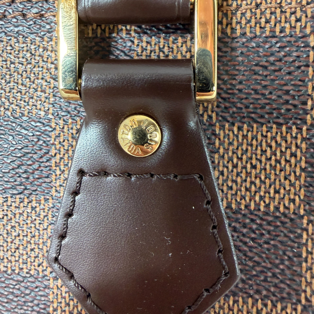 Louis Vuitton Alma PM Damier Ebène Canvas Brown Gold