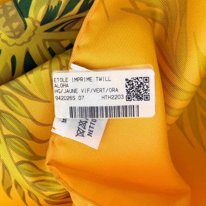Hermès Seidenschal Aloha Gelb / neuwertig Hermès