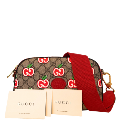 Gucci GG Supreme Apple Camera Bag Rot / sehr gut Gucci