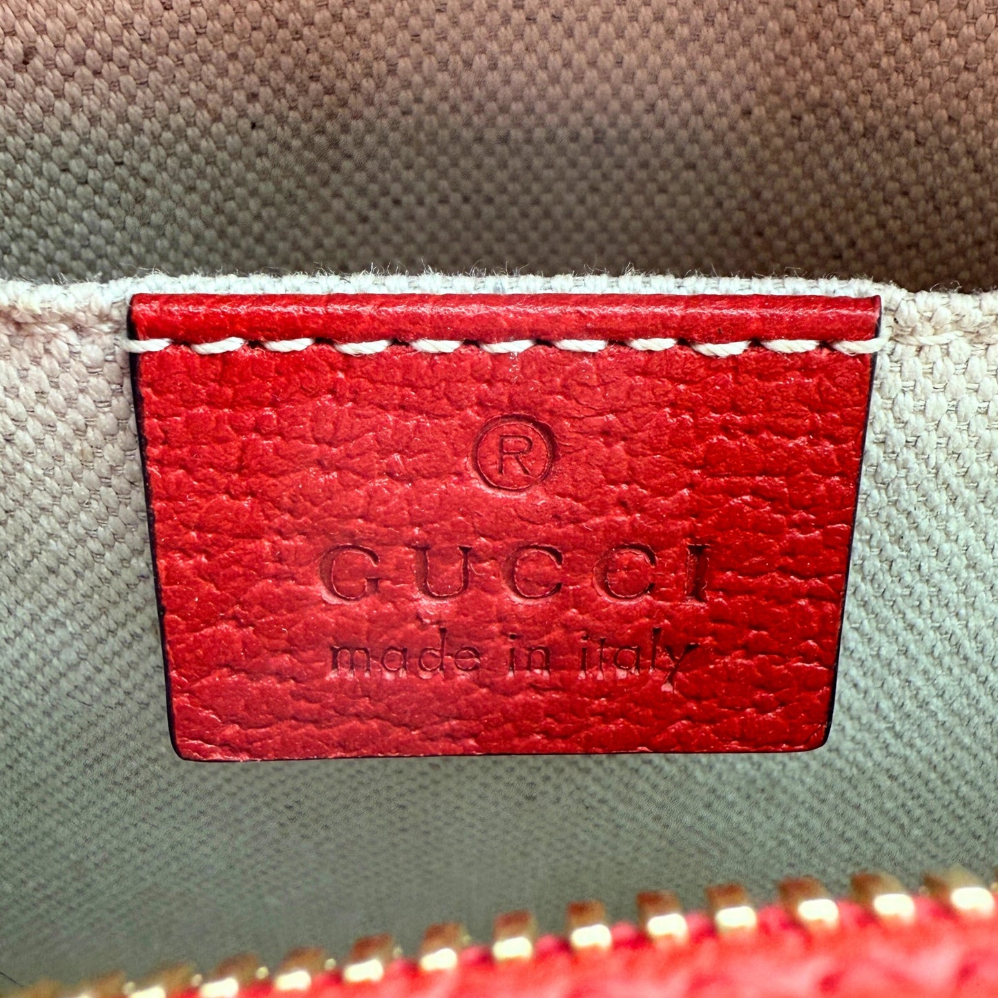 Gucci GG Supreme Apple Camera Bag Rot / sehr gut Gucci