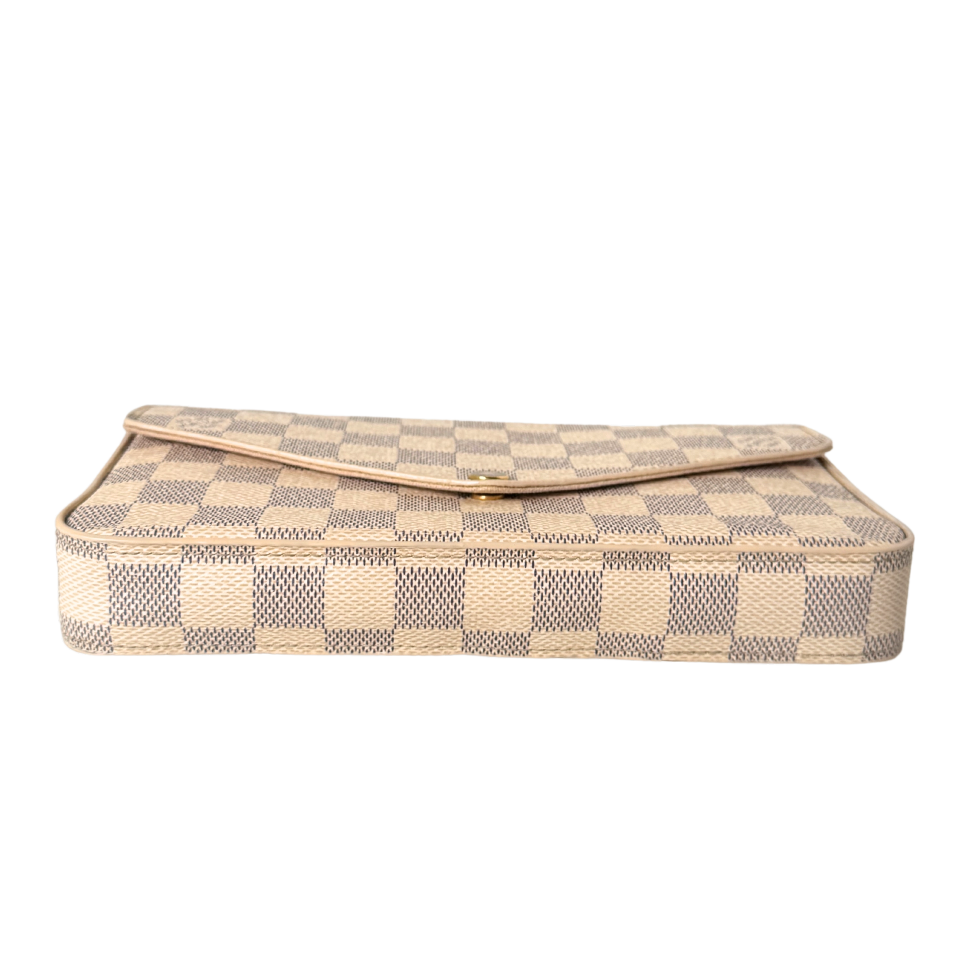 Louis Vuitton Félicie Pochette Damier Azur Canvas N40491 Beige / gut Louis Vuitton