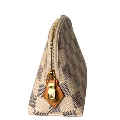 Louis Vuitton Cosmetic Pouch PM Damier Azur N60024 Beige / sehr gut Louis Vuitton