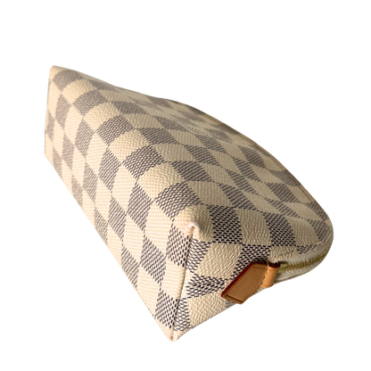 Louis Vuitton Cosmetic Pouch PM Damier Azur N60024 Beige / sehr gut Louis Vuitton
