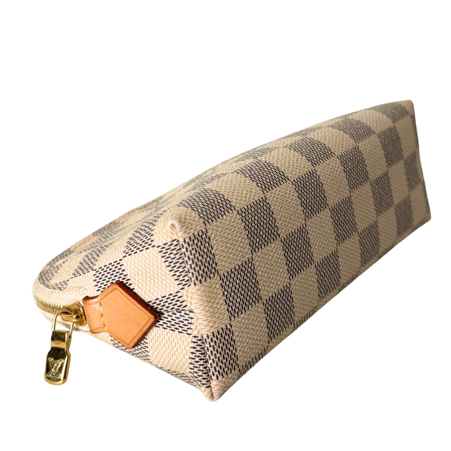 Louis Vuitton Cosmetic Pouch PM Damier Azur N60024 Beige / sehr gut Louis Vuitton