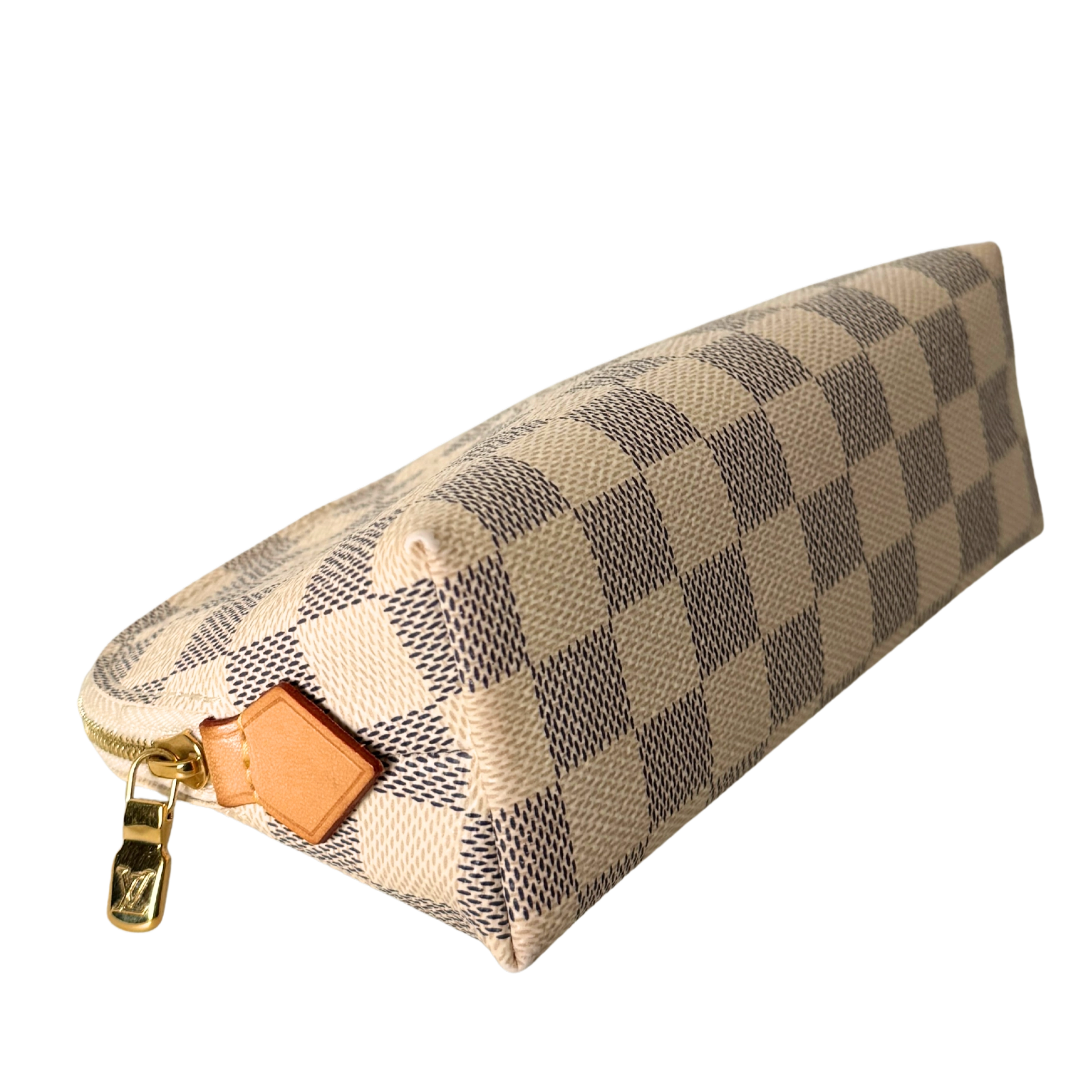 Louis Vuitton Cosmetic Pouch PM Damier Azur N60024 Beige / sehr gut Louis Vuitton