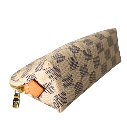 Louis Vuitton Cosmetic Pouch PM Damier Azur N60024 Beige / sehr gut Louis Vuitton